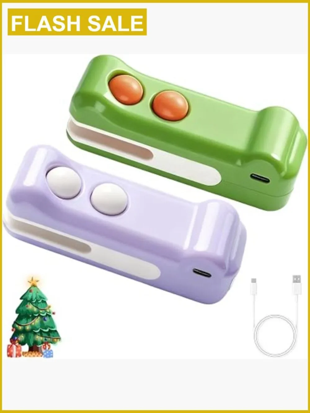 Mini Bag Sealer with Cutter and Magnet, Rechargeable Heat Sealer for Snack Bags